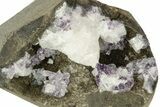 Amethyst Crystals and Chabazite in Basalt - India #220175-1